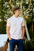 MEY STORY | Stretch Cotton T-Shirt | Pale Pink
