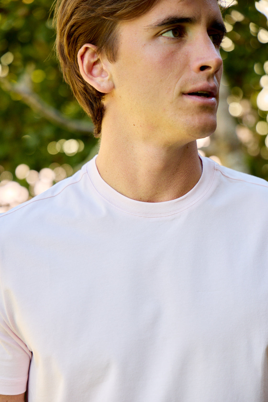 MEY STORY | Stretch Cotton T-Shirt | Pale Pink