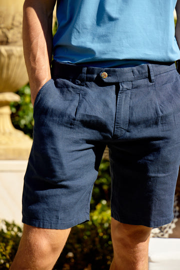 MMX Navy 1 Pleat Shorts