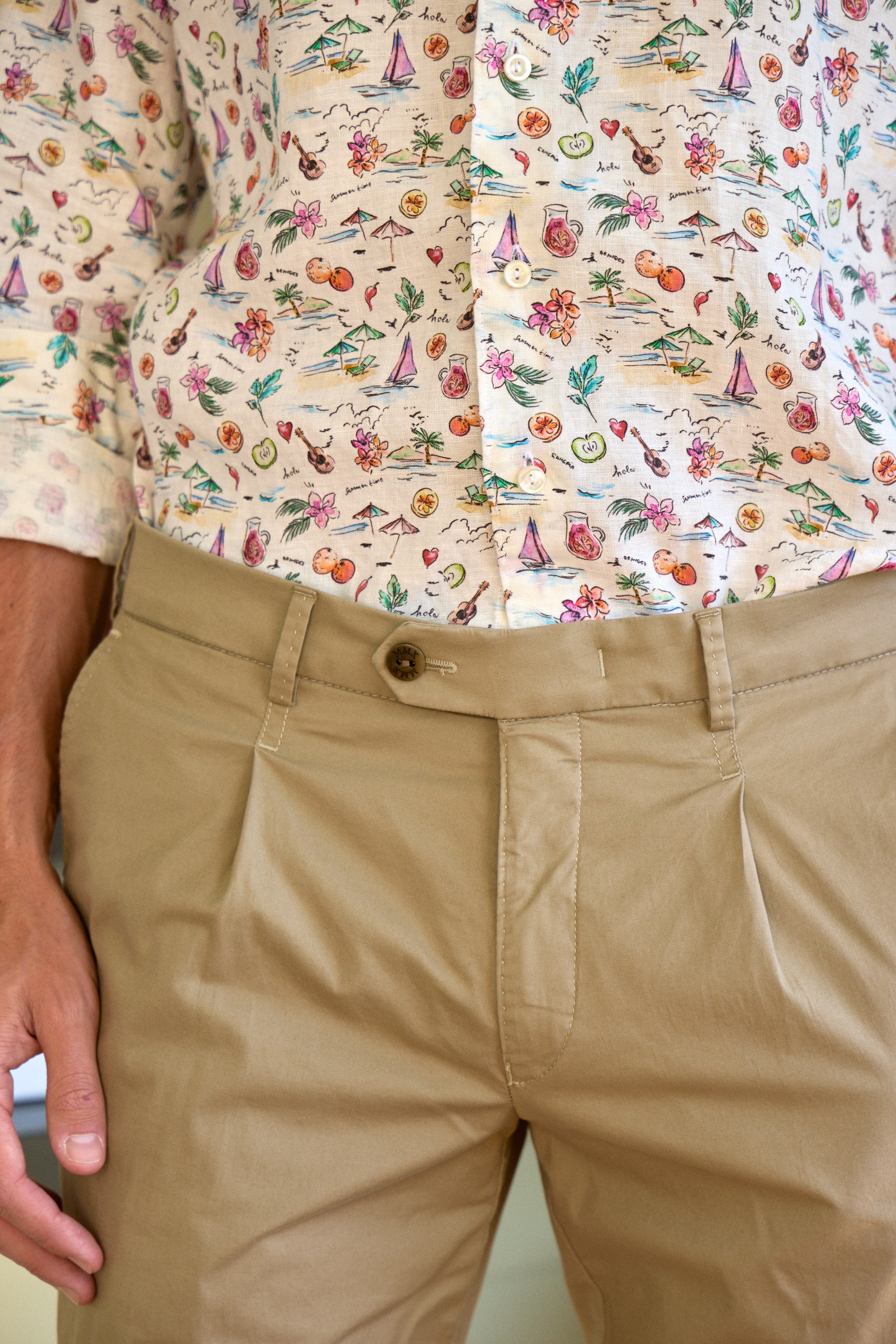 MMX | Leo 1 Pleat Trousers | Light Khaki