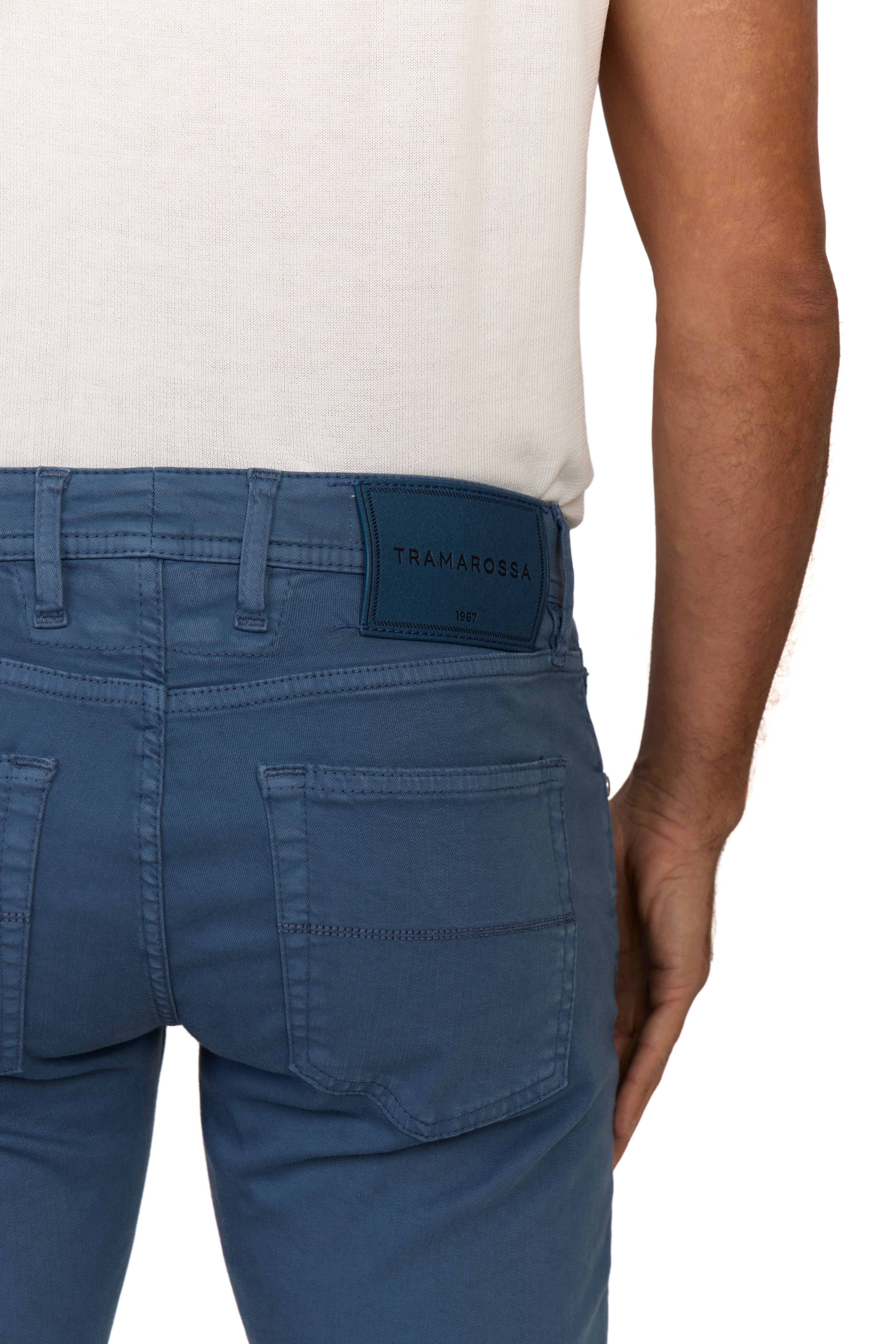 TRAMAROSSA | Lightweight Michelangelo Gabardine Jeans | Blue Cloud