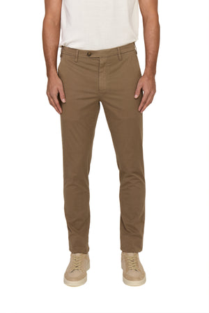 CANALI | Slim Leg Stretch Chino | Mid-Brown