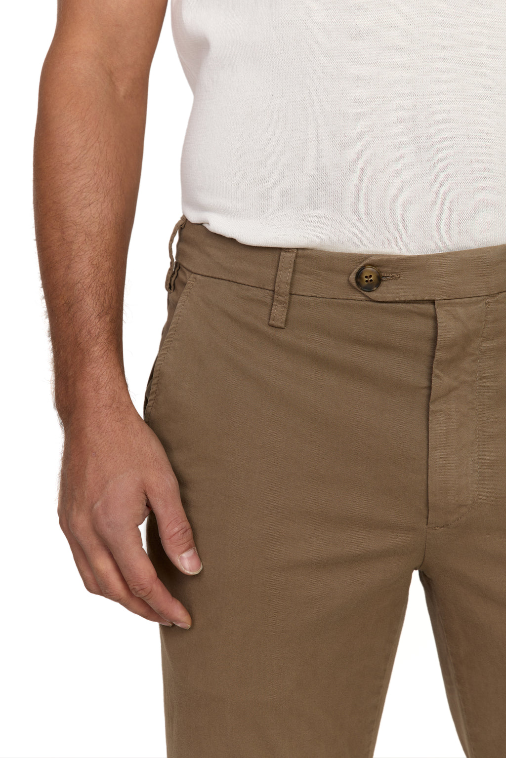 CANALI | Slim Leg Stretch Chino | Mid-Brown