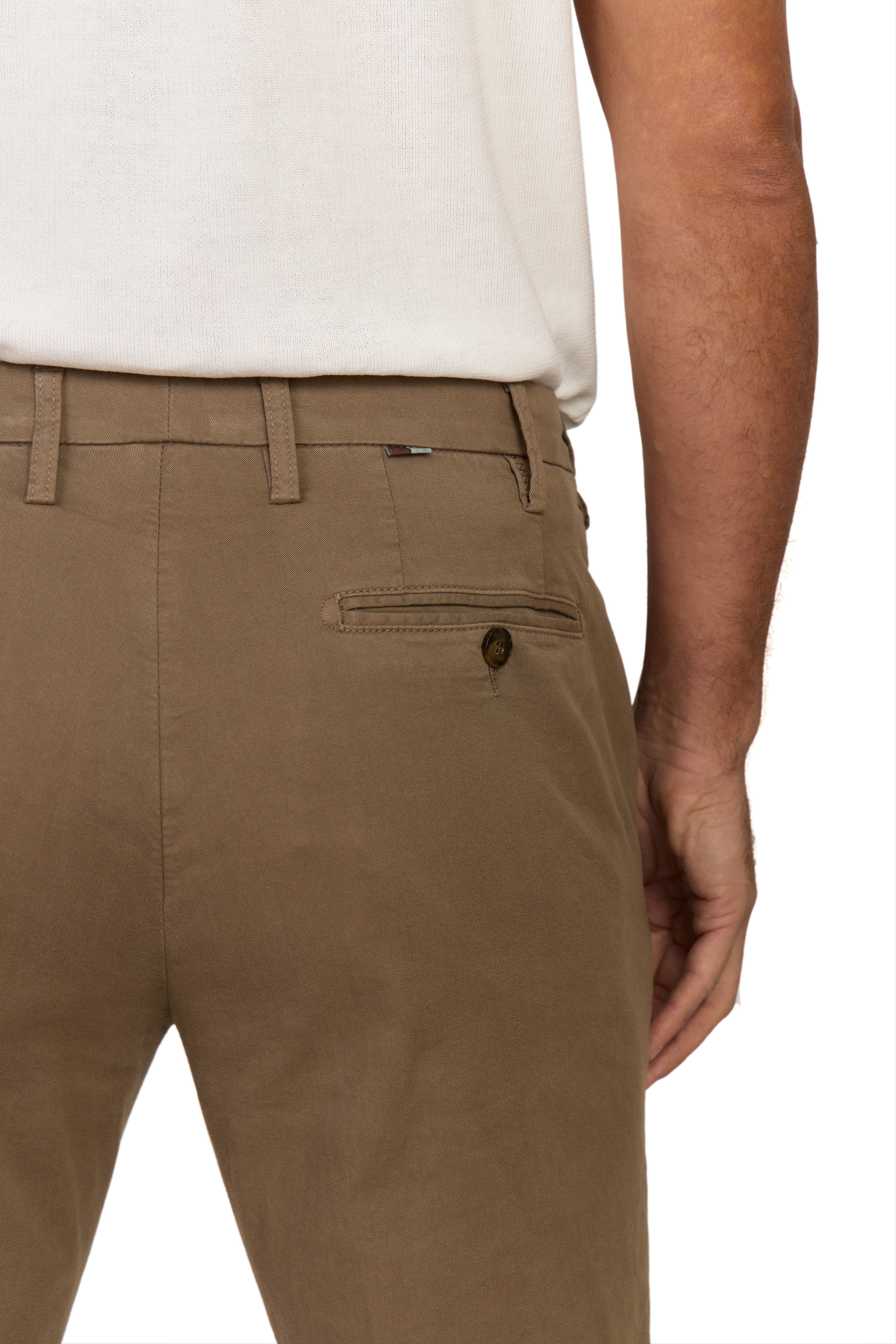 CANALI | Slim Leg Stretch Chino | Mid-Brown