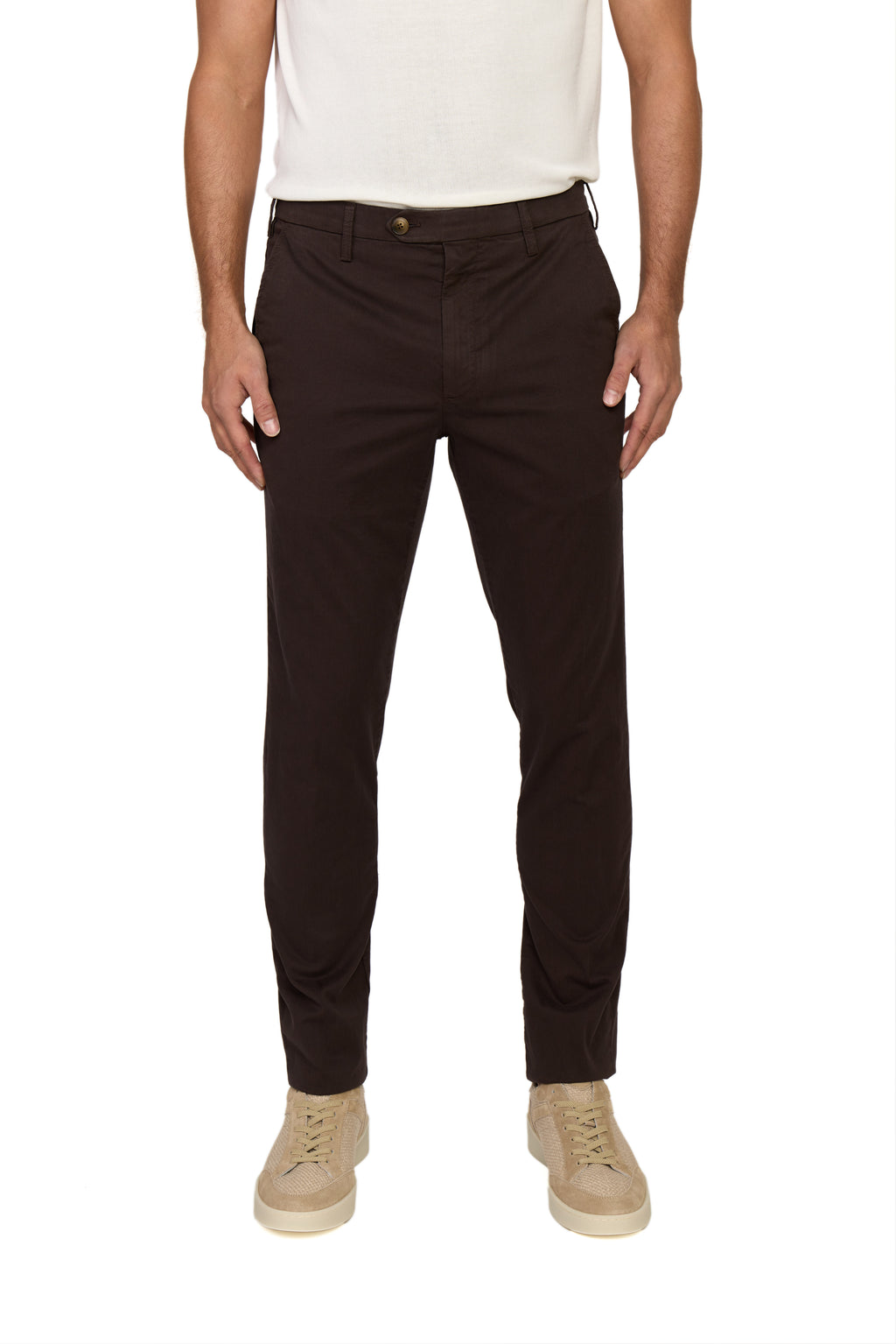 CANALI | Slim Leg Stretch Chino | Dark Brown