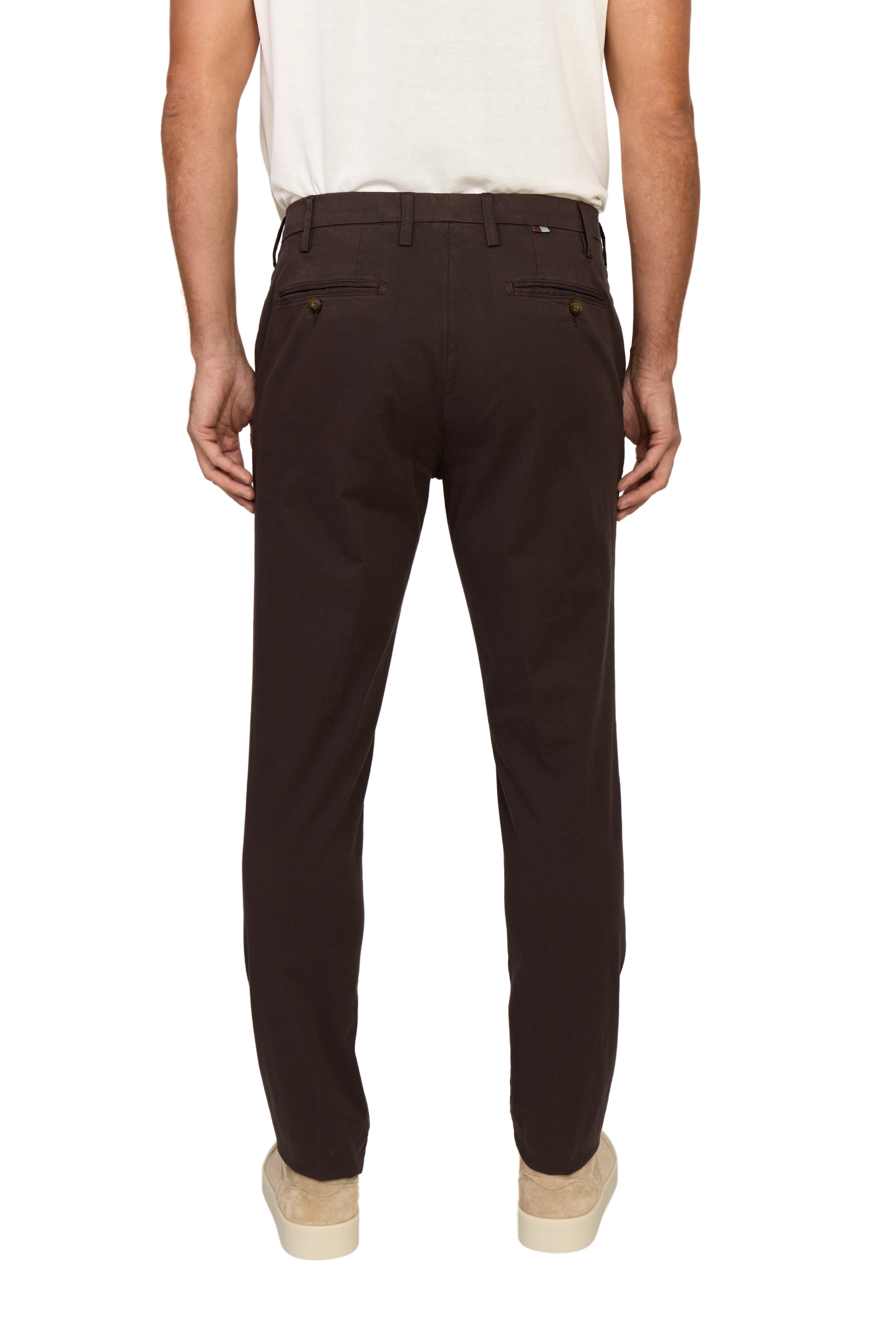 CANALI | Slim Leg Stretch Chino | Dark Brown