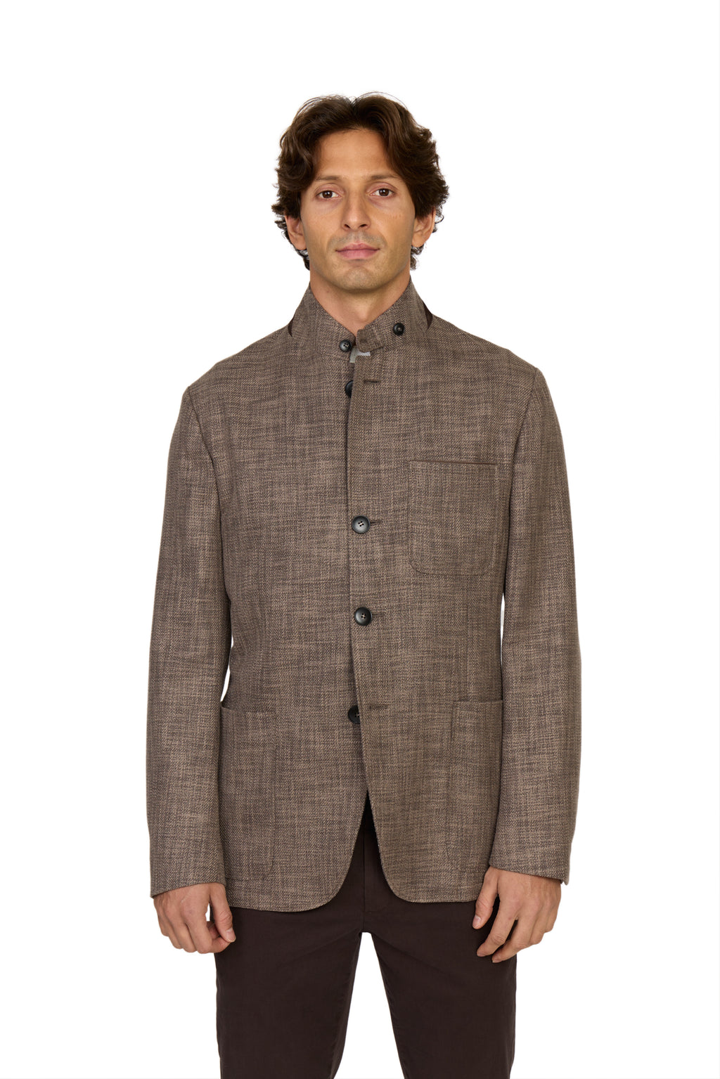 CANALI | Woven Jacket | Dark Brown