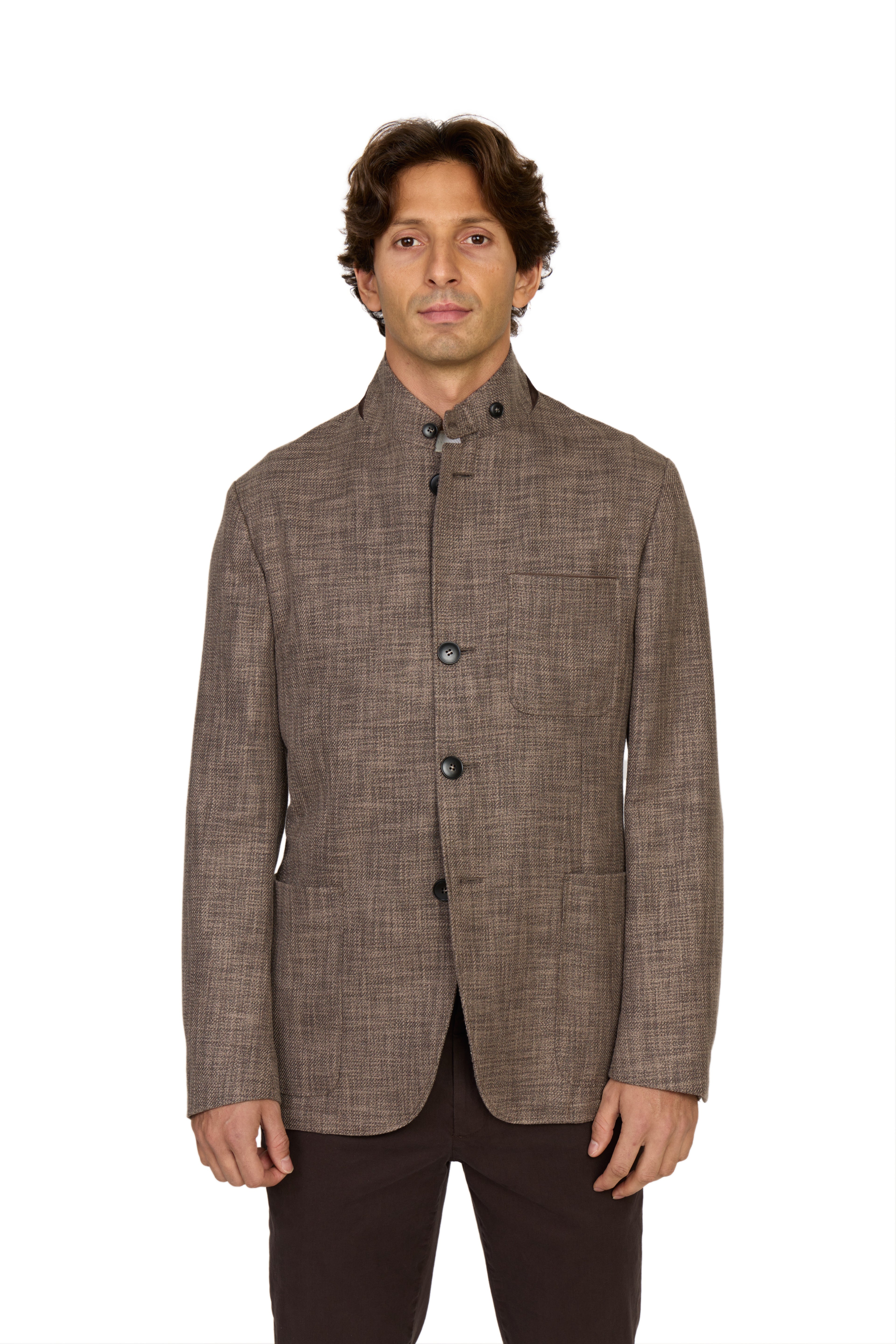 CANALI | Woven Jacket | Dark Brown