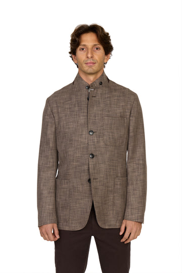 CANALI | Woven Jacket | Dark Brown