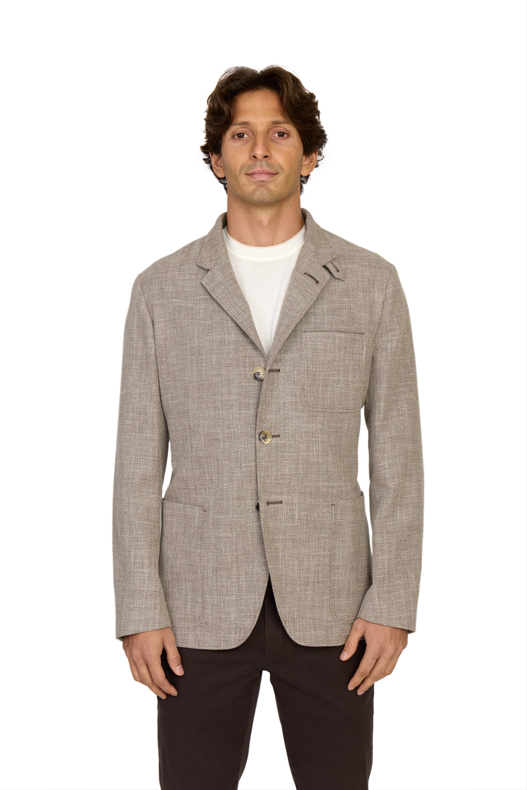 CANALI | Basketweave Jacket | Light Brown