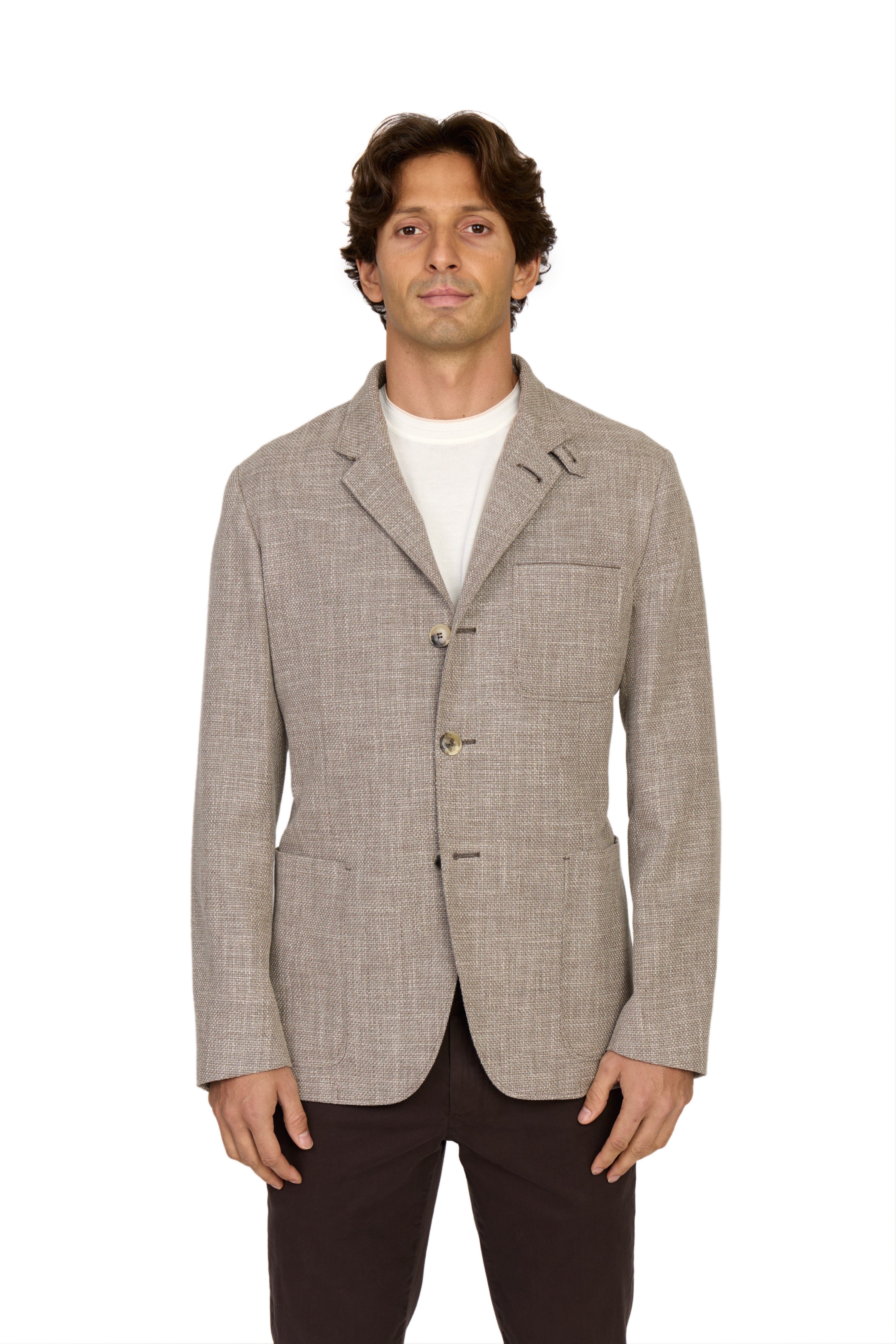 CANALI | Basketweave Jacket | Light Brown