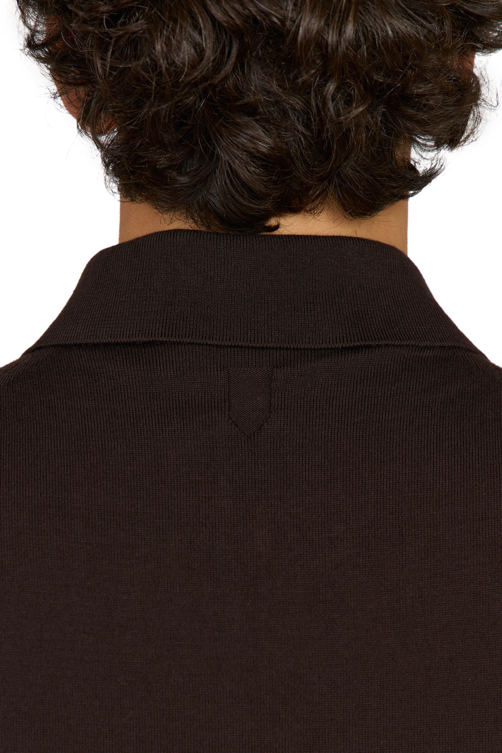 CANALI | Zip Polo Patterned Front | Dark Brown