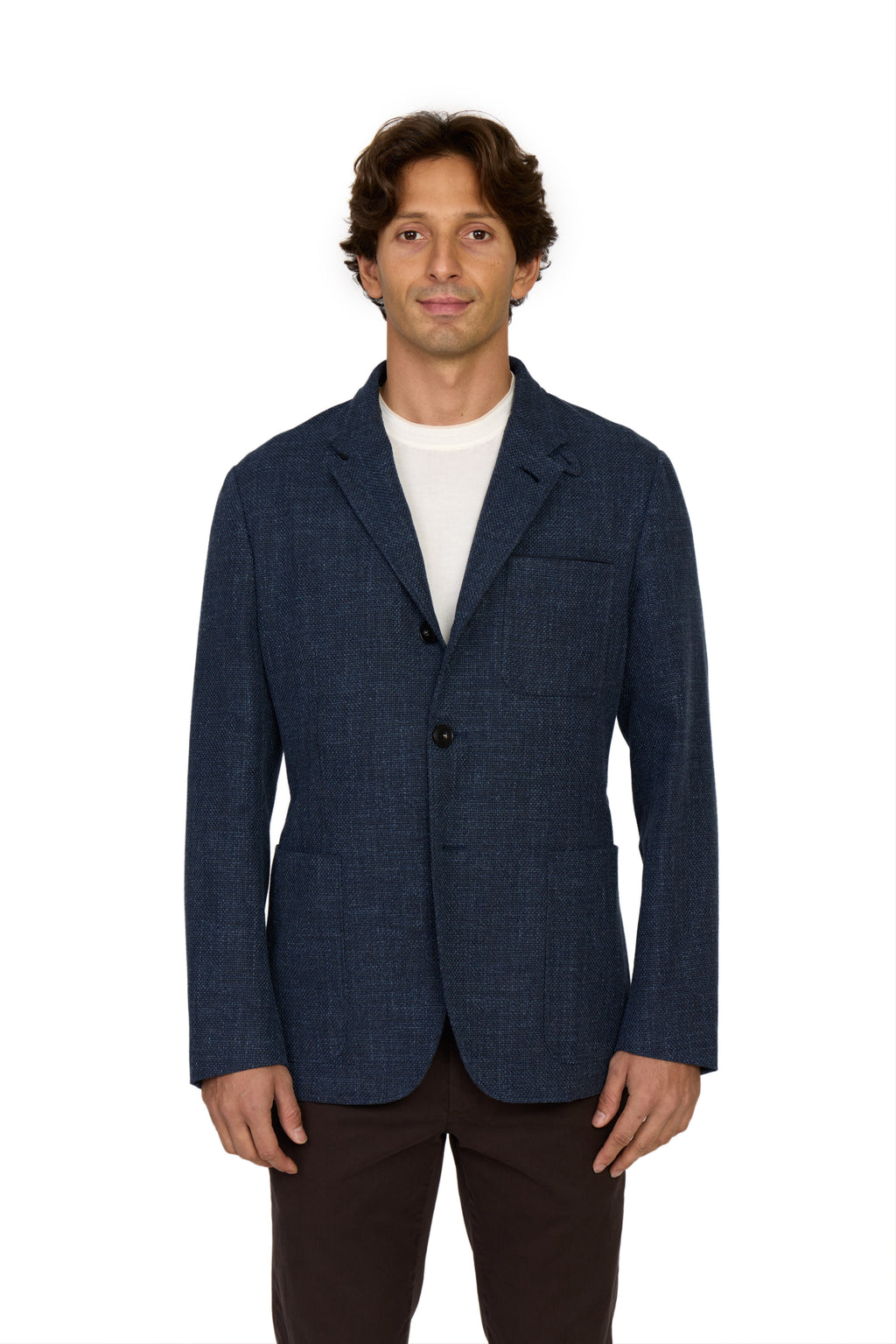 CANALI | Basketweave Jacket | Dark Blue