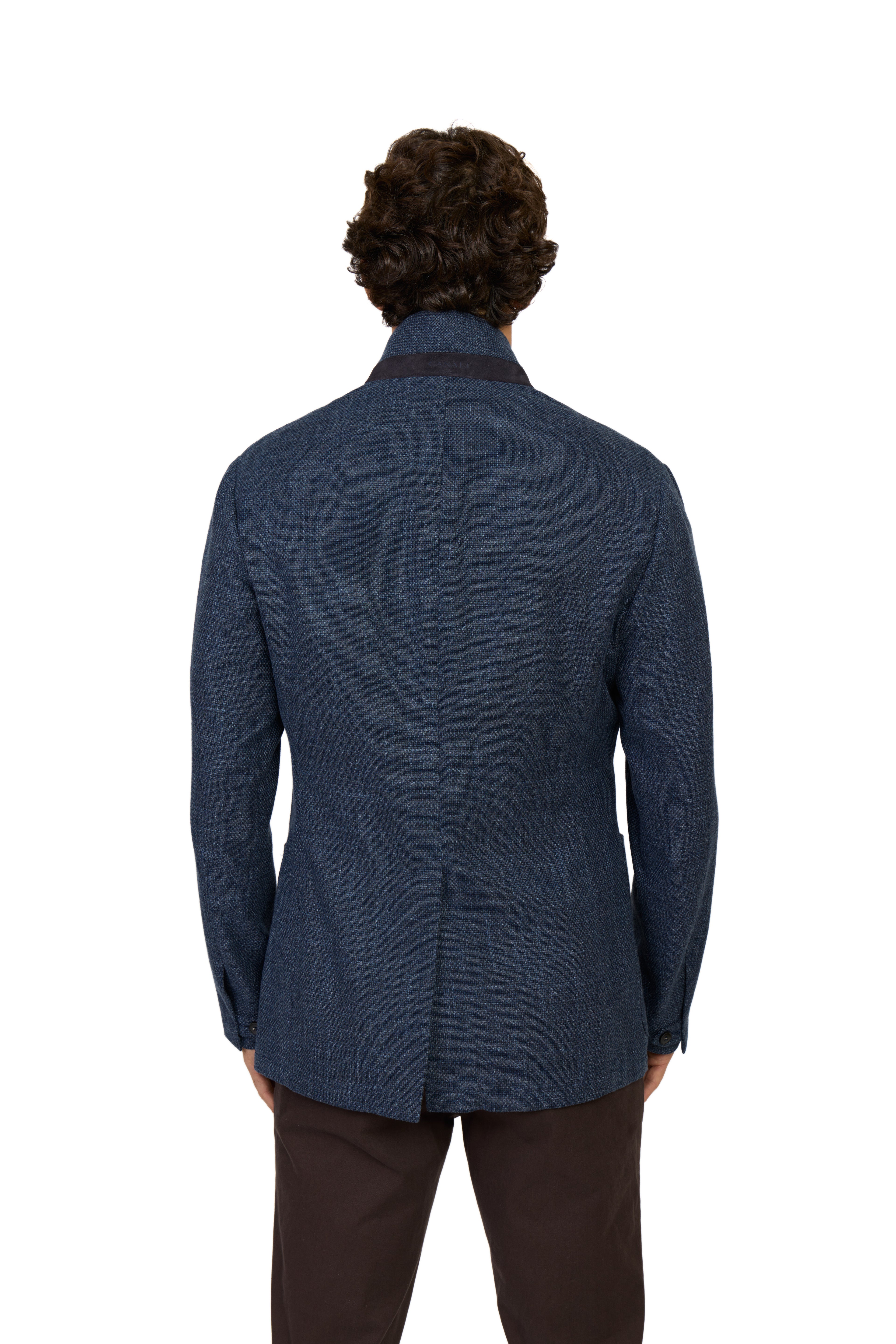 CANALI | Basketweave Jacket | Dark Blue