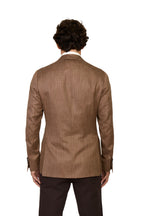 CANALI | Unstructured Herringbone Jacket | Bronze