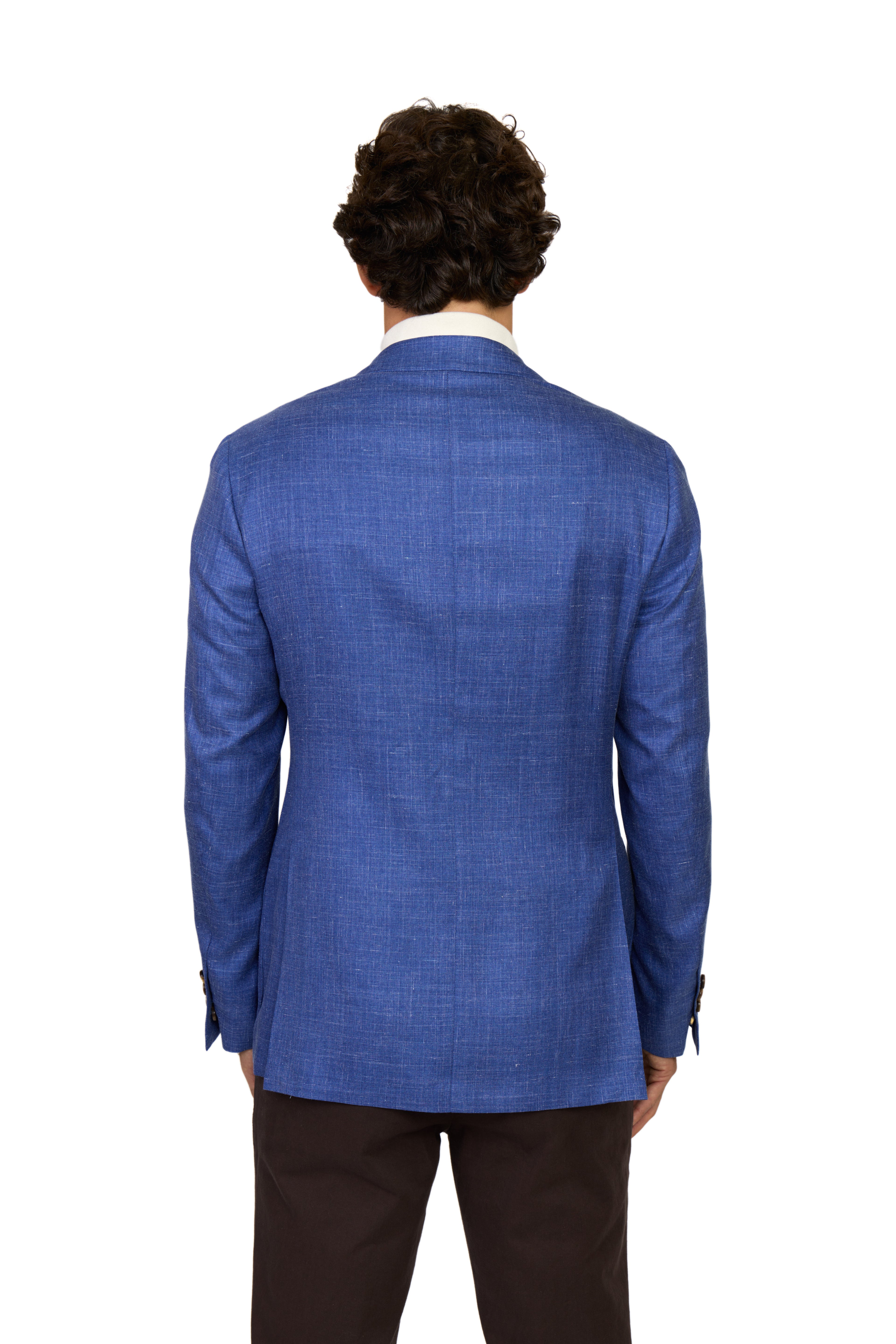 CANALI | Kei Silk-Cashmere-Linen Jacket  | New Blue