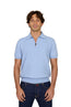 CANALI | Zip Polo Patterned Front | Cornflower