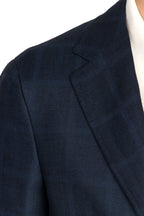 CANALI | Textured Check Jacket  | Navy