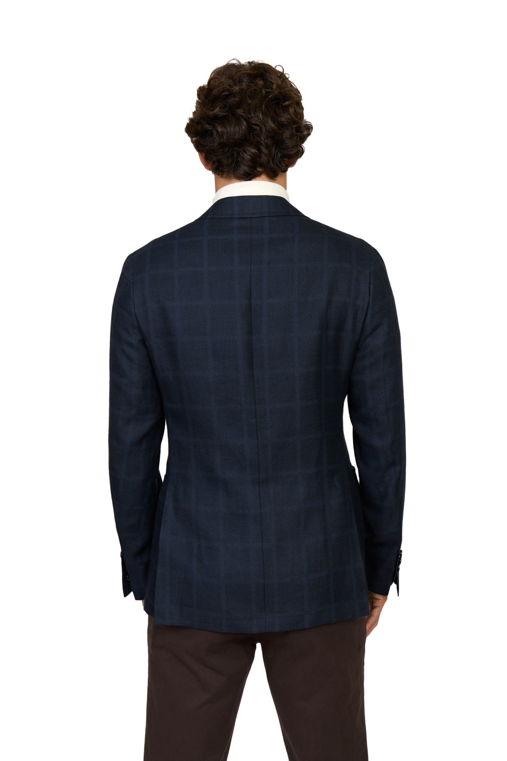 CANALI | Textured Check Jacket  | Navy