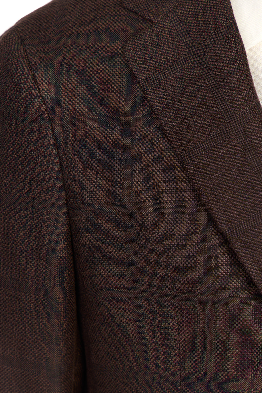 CANALI | Textured Check Jacket  | Dark Brown