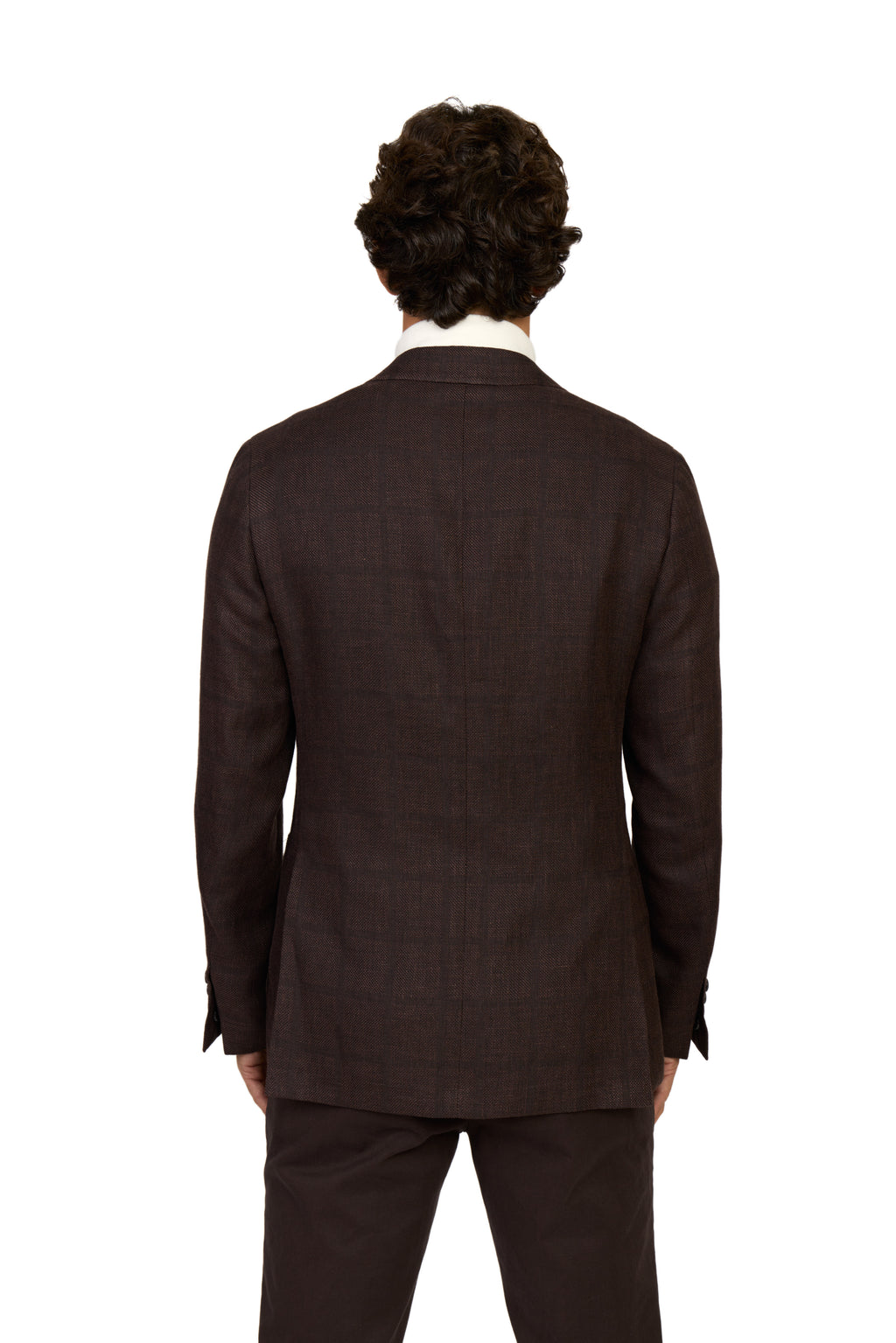 CANALI | Textured Check Jacket  | Dark Brown