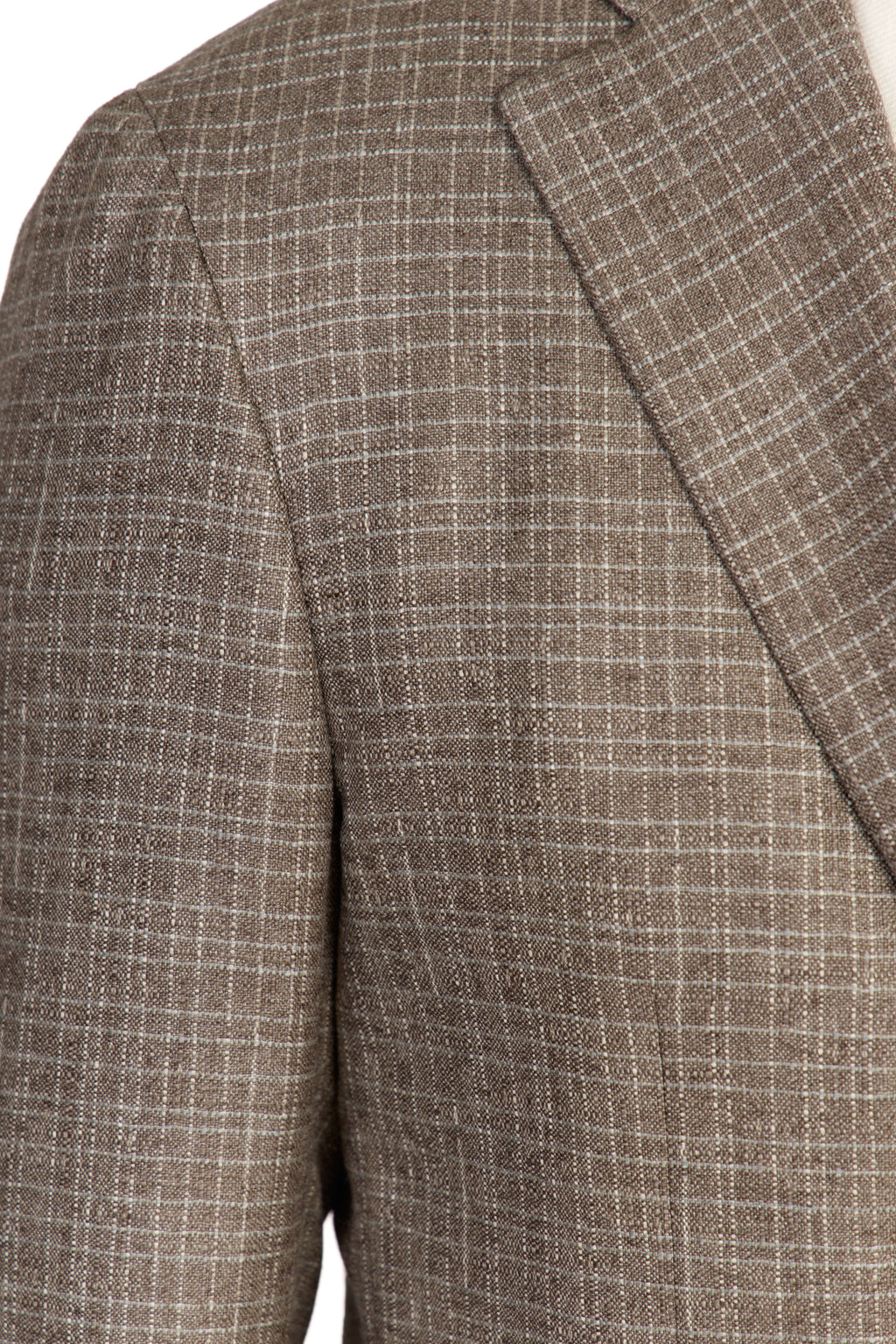 CANALI | Exclusive Silk & Cashmere Check Jacket  | Brown