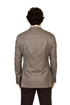 CANALI | Exclusive Silk & Cashmere Check Jacket  | Brown