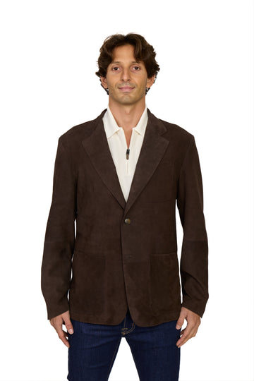 CANALI | Suede Blazer | Dark Brown