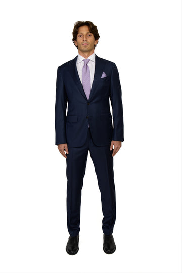 CANALI | Exclusive Super 170 Check Suit | Dark Navy