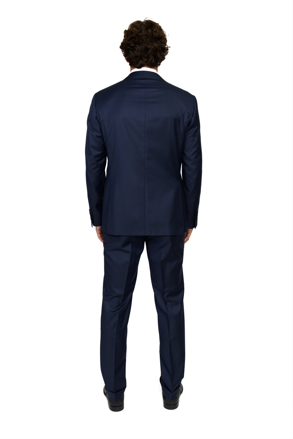 CANALI | Exclusive Super 170 Check Suit | Dark Navy