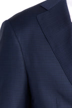 CANALI | Exclusive Super 170 Check Suit | Dark Navy