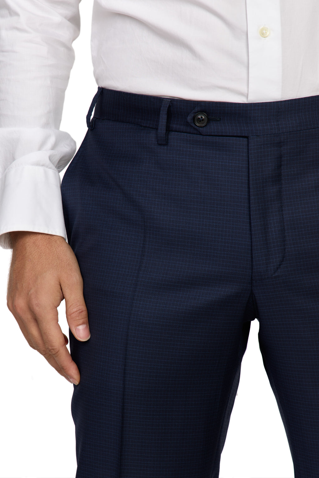 CANALI | Exclusive Super 170 Check Suit | Dark Navy