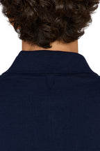 CANALI | Zip Polo Patterned Front | Navy