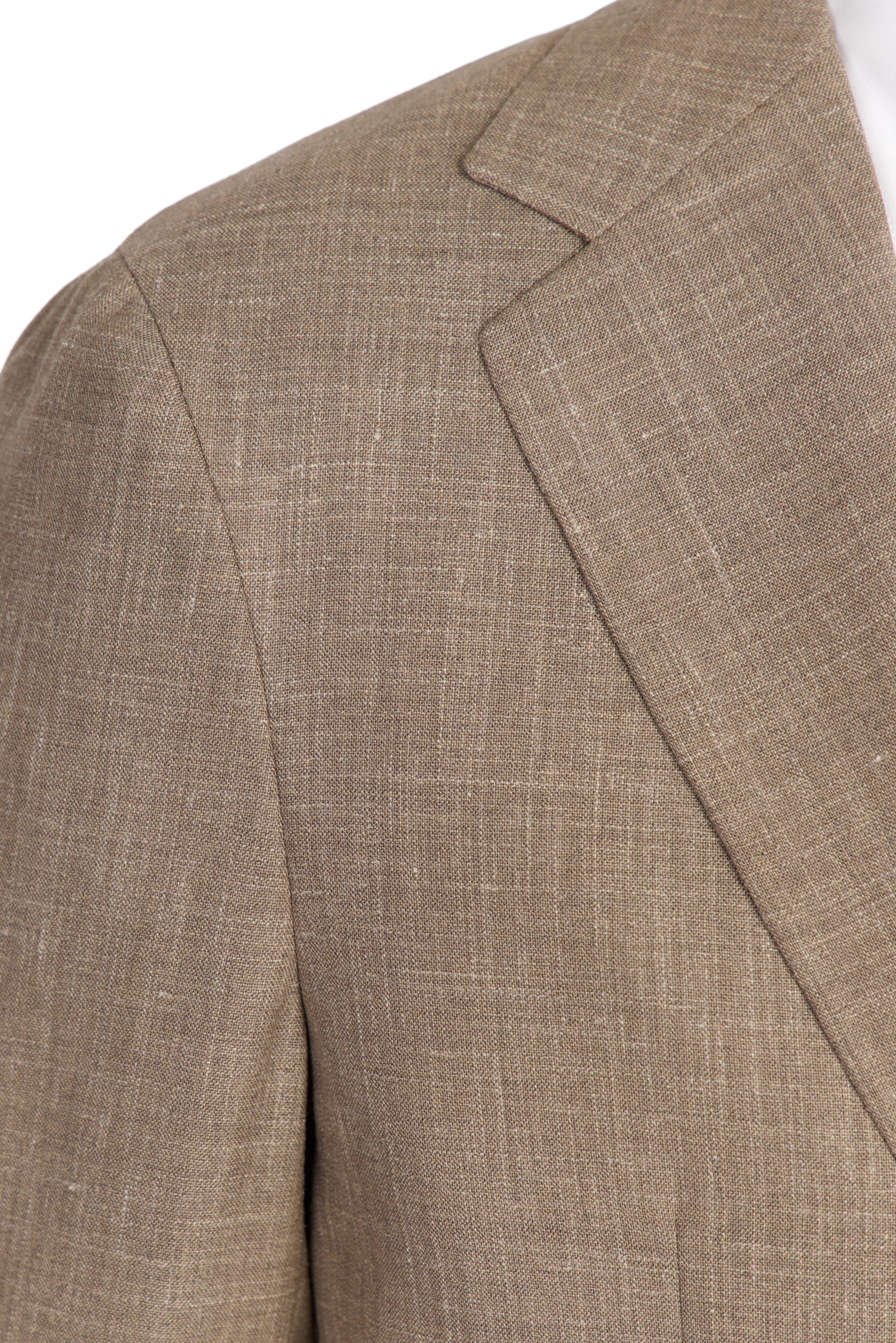 CANALI | Kei Wool-Silk-Linen Unlined Suit  | Taupe