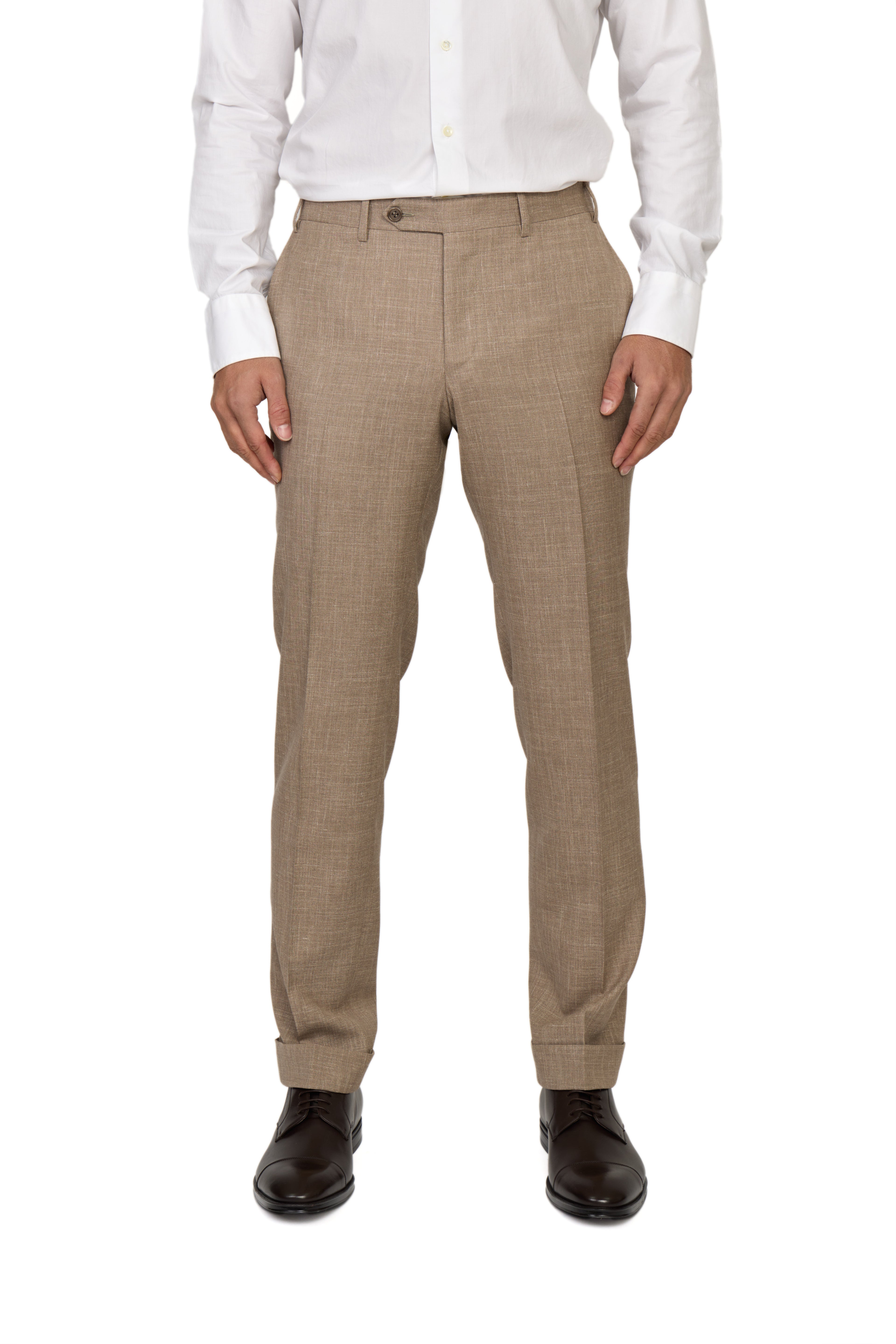 CANALI | Kei Wool-Silk-Linen Unlined Suit  | Taupe