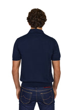 CANALI | Zip Polo Patterned Front | Navy