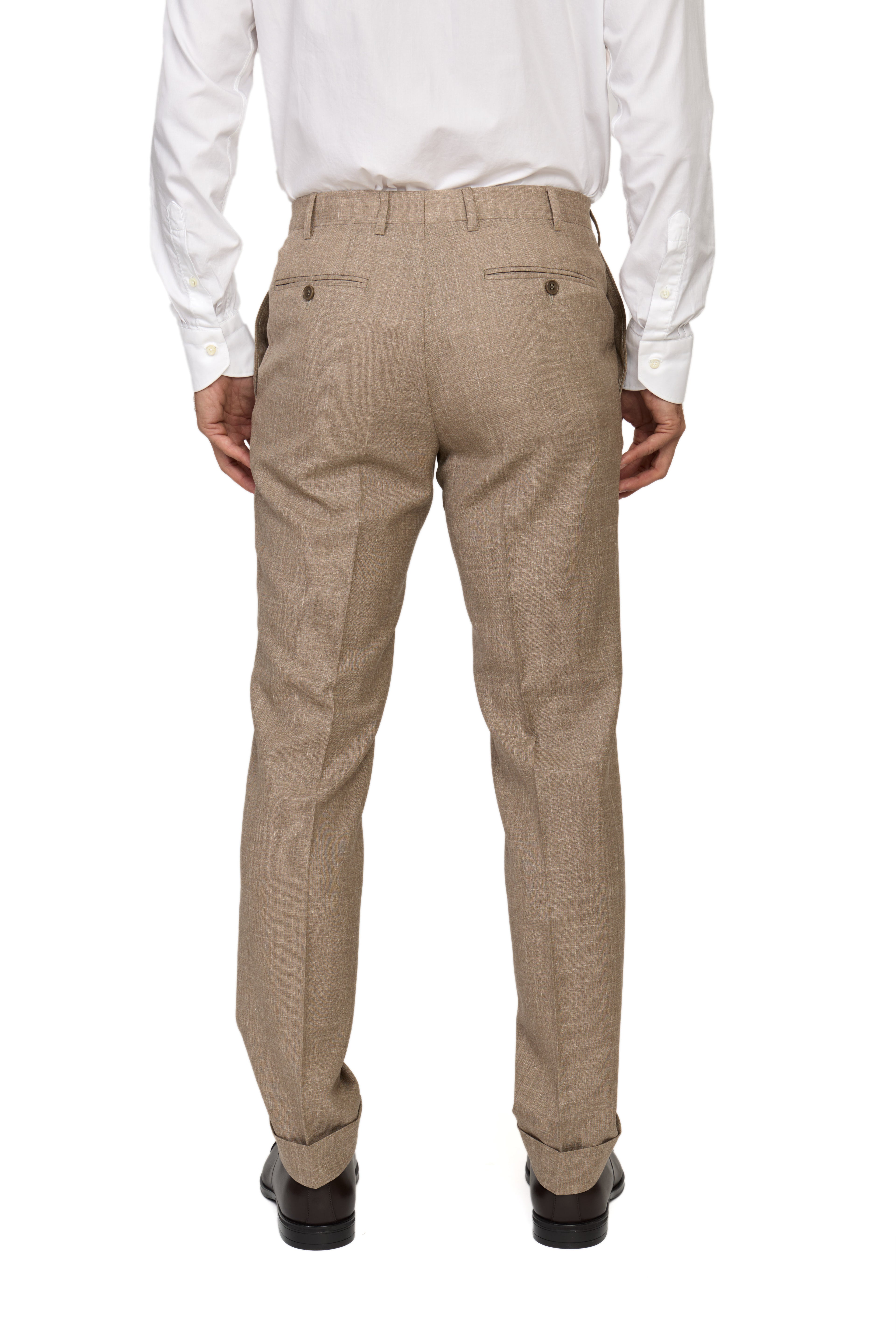 CANALI | Kei Wool-Silk-Linen Unlined Suit  | Taupe