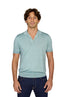 CANALI | Wool-Silk Knitted Polo | Sea Foam