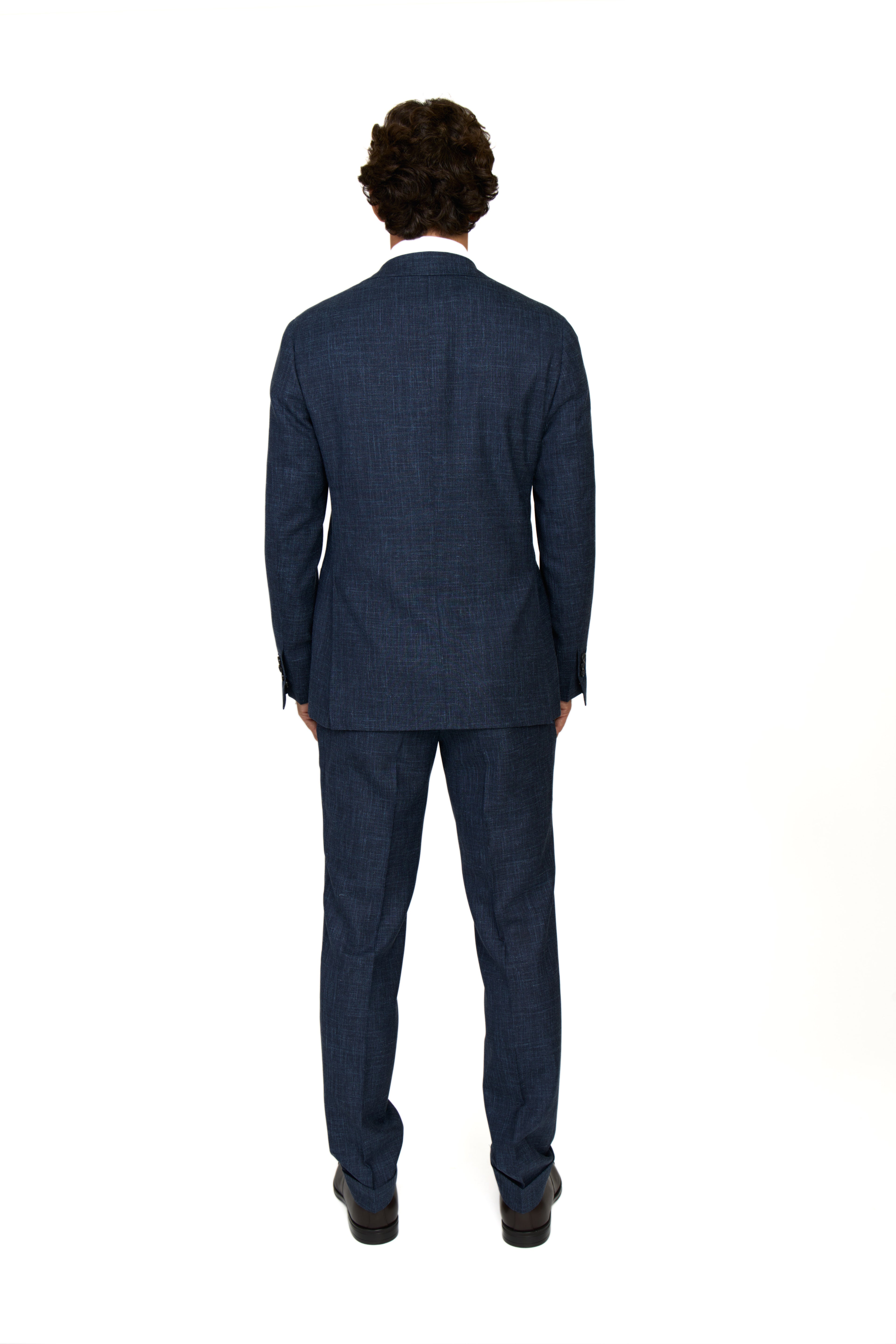 CANALI | Kei Wool-Silk-Linen Unlined Suit  | Dark Blue