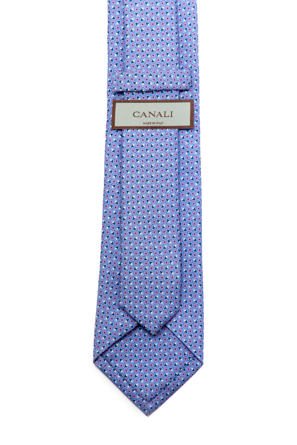 CANALI | Triangle Patterned Tie | Purple & Blue