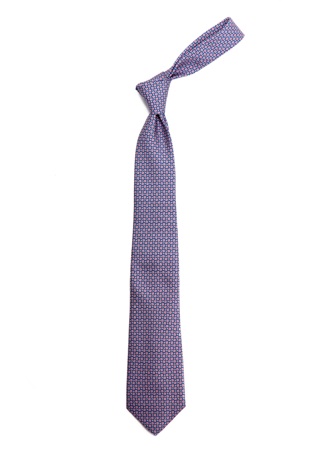 CANALI | Triangle Patterned Tie | Pink & Blue
