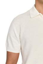 CANALI | Zip Polo Patterned Front | Off-White