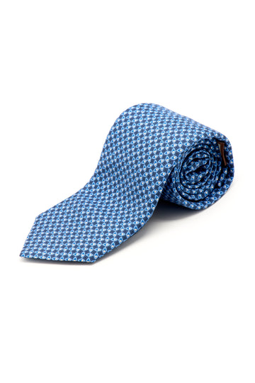 CANALI | Triangle Patterned Tie | Navy & Blue