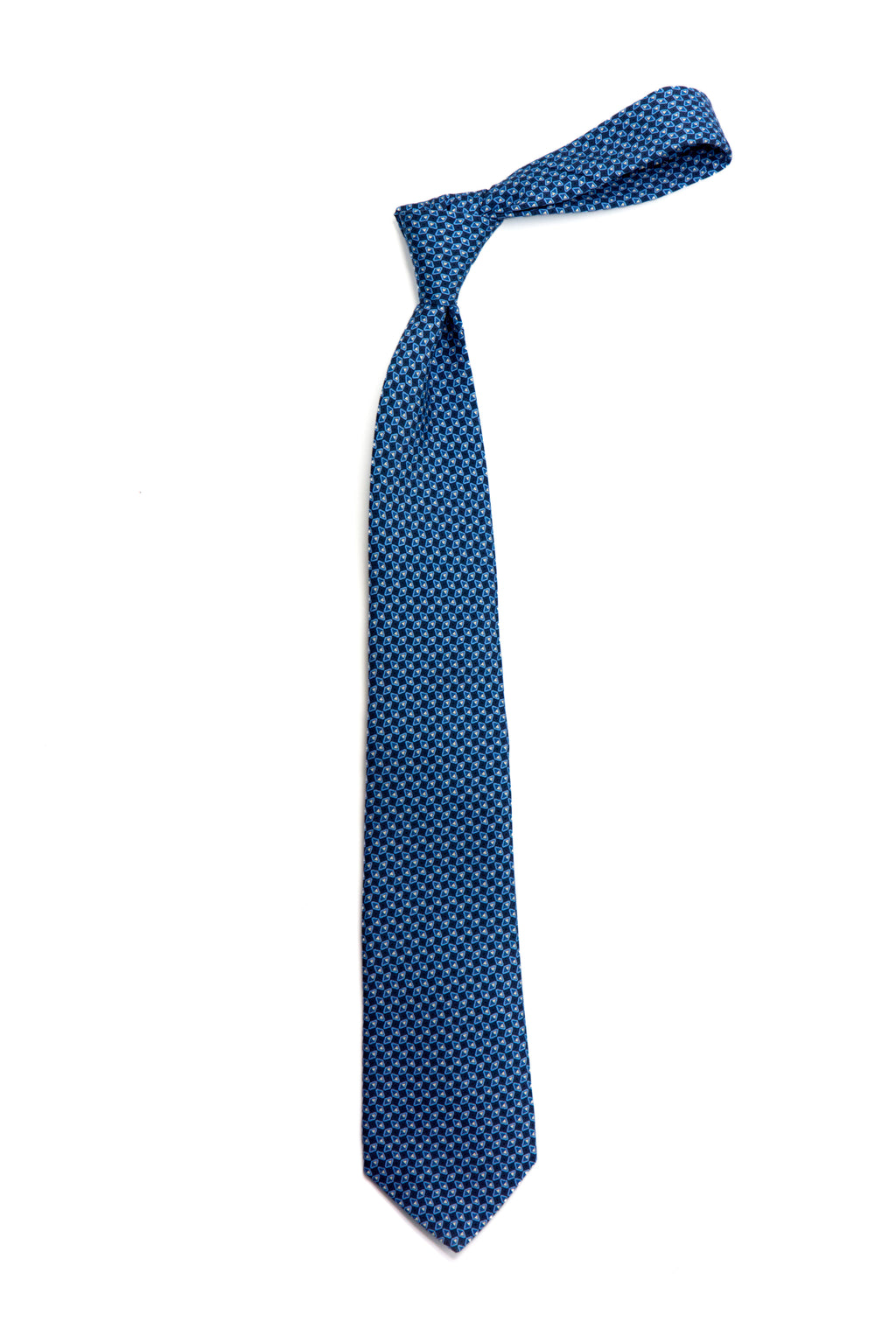 CANALI | Triangle Patterned Tie | Navy & Blue