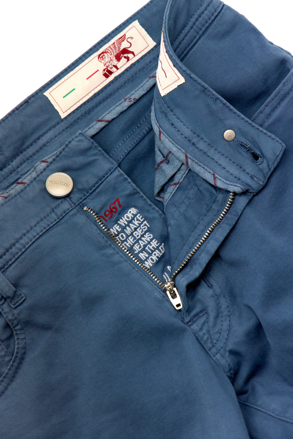 TRAMAROSSA | Lightweight Michelangelo Gabardine Jeans | Blue Cloud