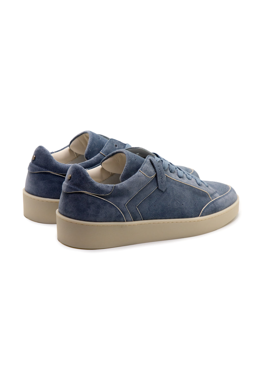 CANALI | Suede Sneaker White Trims | Dusty Blue