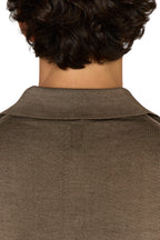 CANALI | Wool-Silk Knitted Polo | Brown