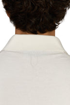 CANALI | Zip Polo Patterned Front | Off-White