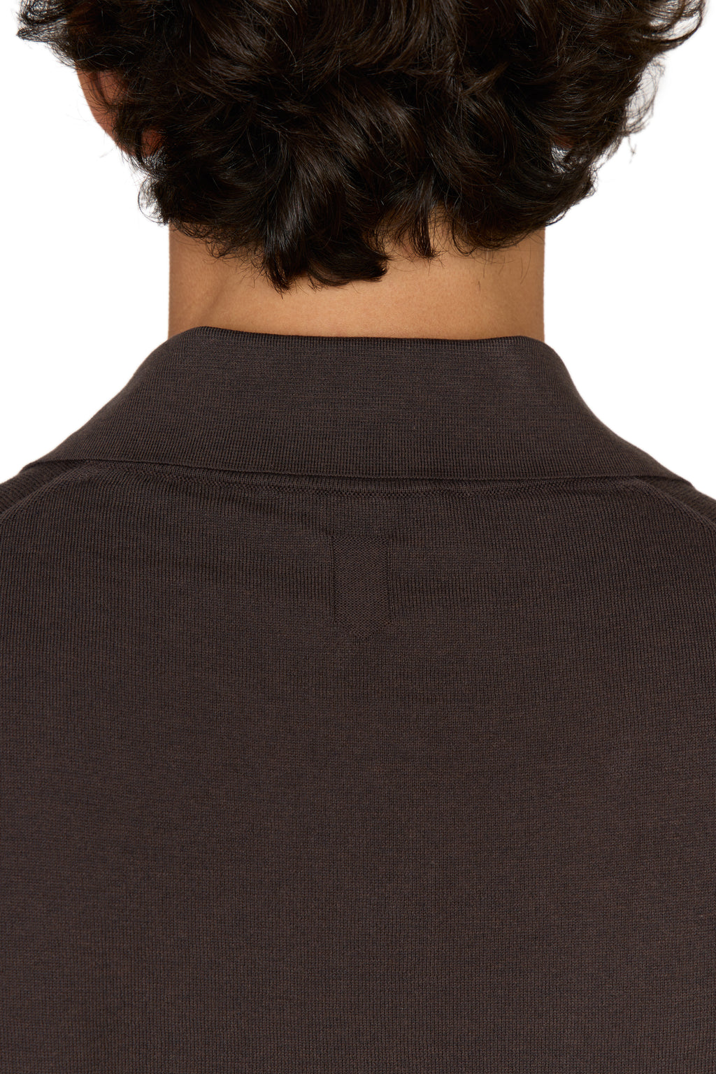 CANALI | Polo With Contrast Stitch | Dark Brown