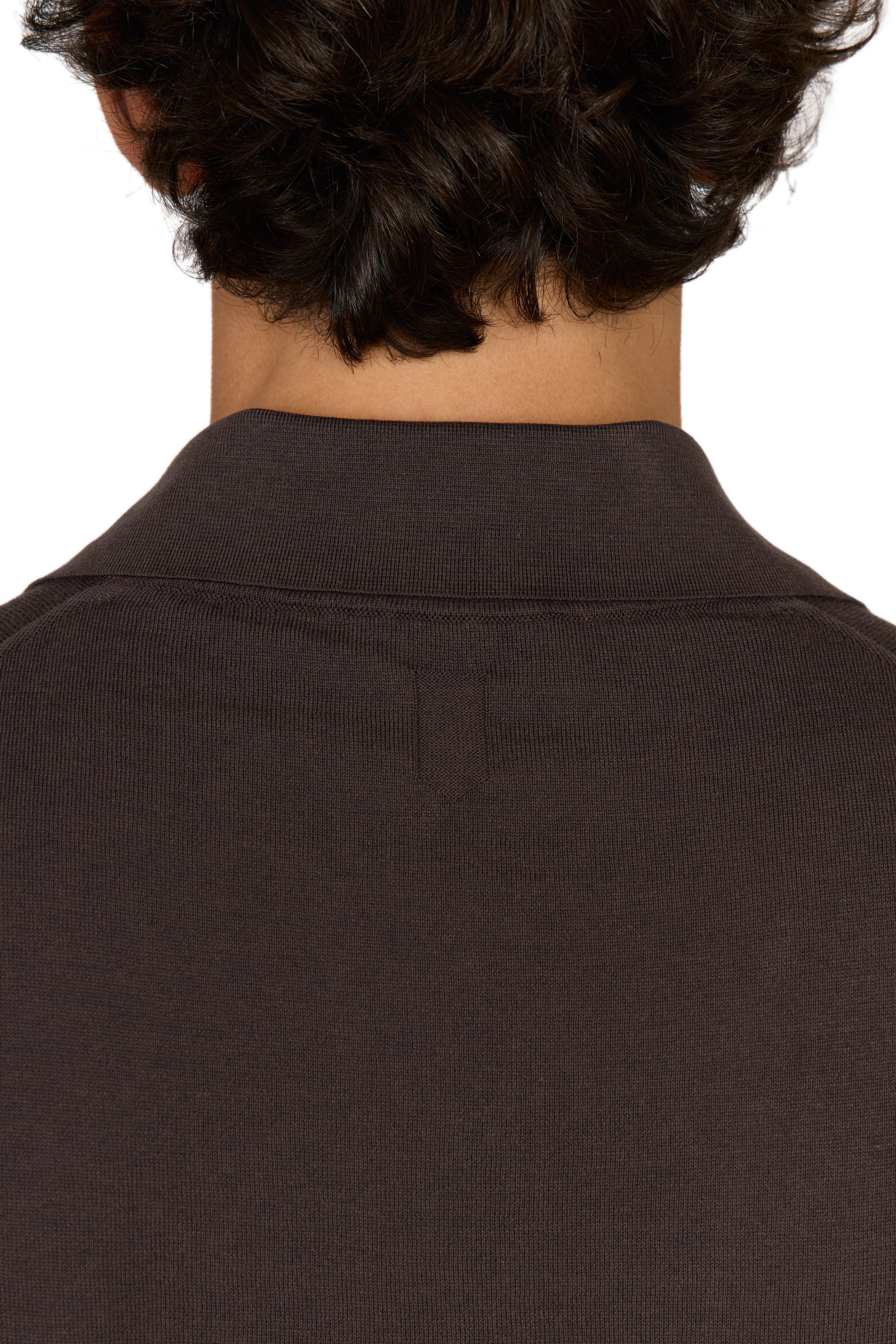 CANALI | Polo With Contrast Stitch | Dark Brown